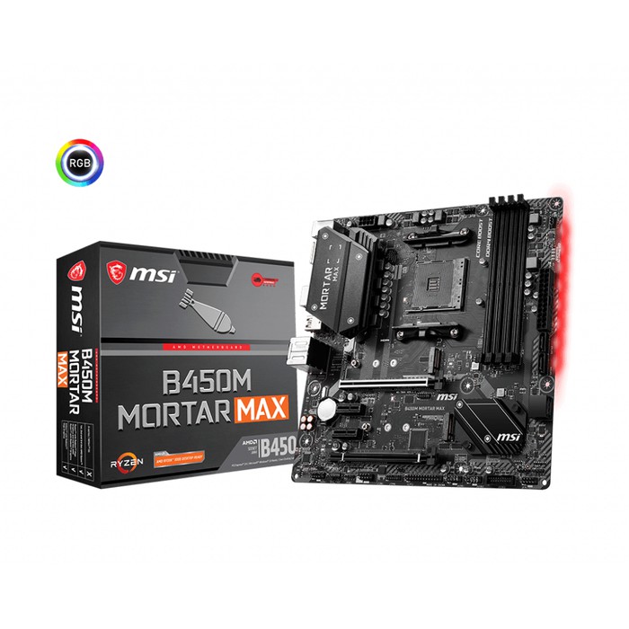 MSI B450M MORTAR MAX Motherboard AMD AM4 Micro ATX