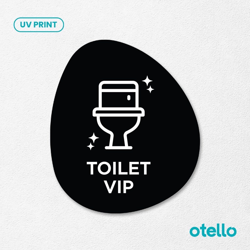 Toilet VIP Signage Board Akrilik Tempel Dinding Papan Acrylic Restoran Dinding Petunjuk Toko Cafe