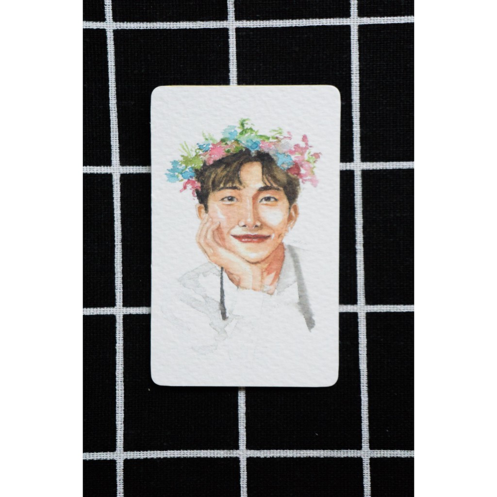 BTS NAMJOON RM - Photocard Watercolor Art Print