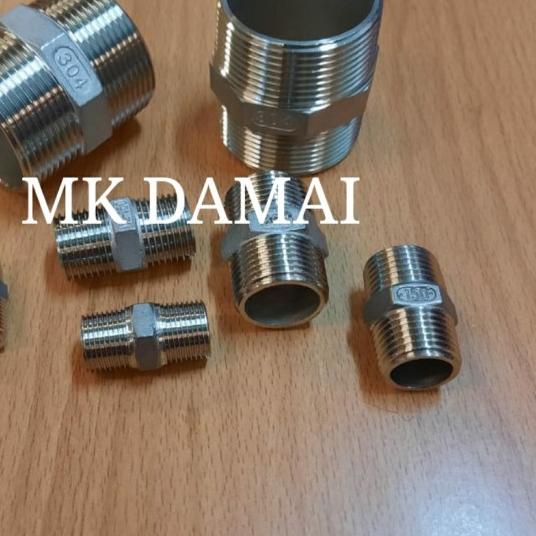

♀ double nepel 1"(inch) stainless steel ♟