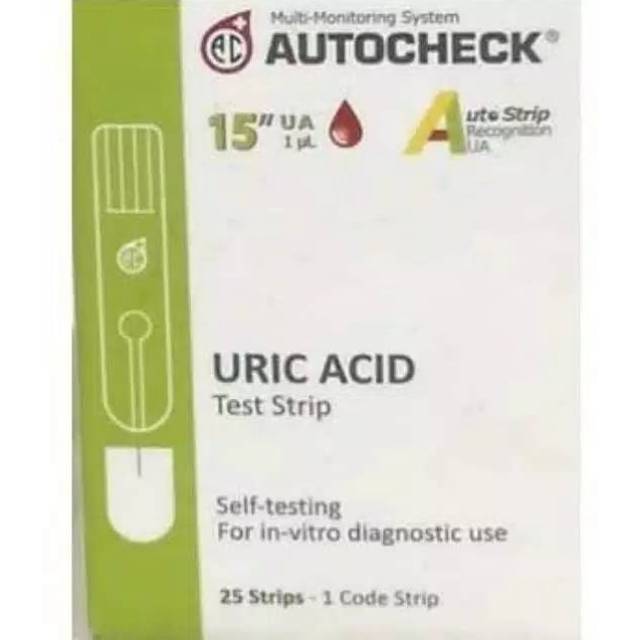 Autocheck asam urat/ strip autocheck uric acid / alat cek asam urat