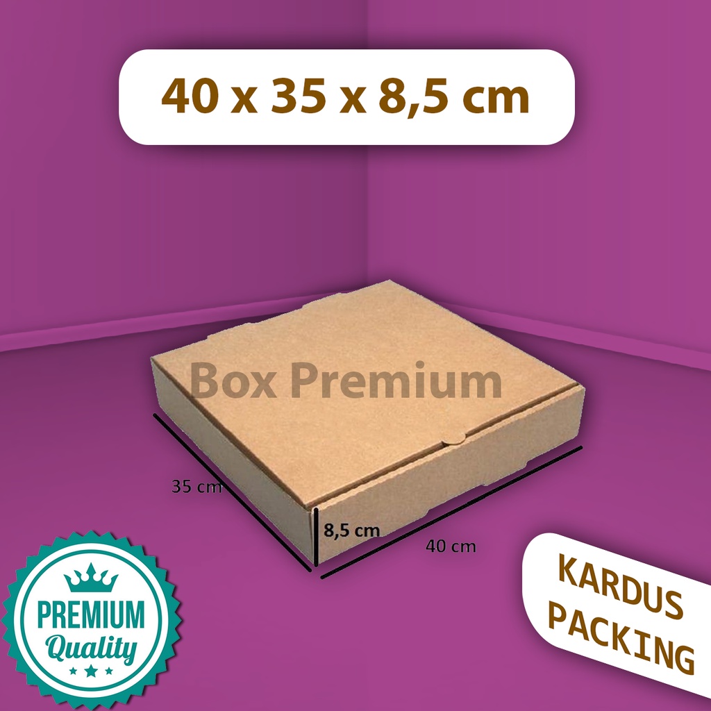 

{ISI 5 pcs} Kardus Dus Box Packaging Pizza Kue Makanan Pakaian Donut 40x35x8,5 cm
