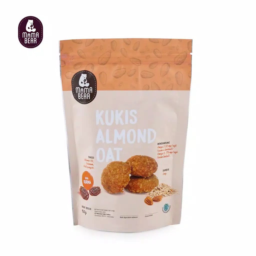MAMABEAR KOOKIE BITES NEW | KUKIS ALMOND OAT | MAMABEAR | ALMOND | CEMILAN IBU HAMIL | NUTRISI IBU HAMIL | ASI BOOSTER | BISKUIT