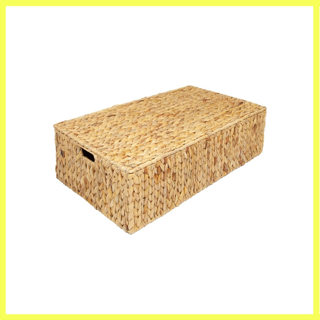 kotak Rotan / box rotan tutup / keranjang anyaman enceng gondok dengan Tutup / Laci / Peti / storage