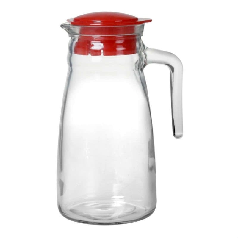 Pitcher Teko Air Kaca Beling dan Tutup Plastik