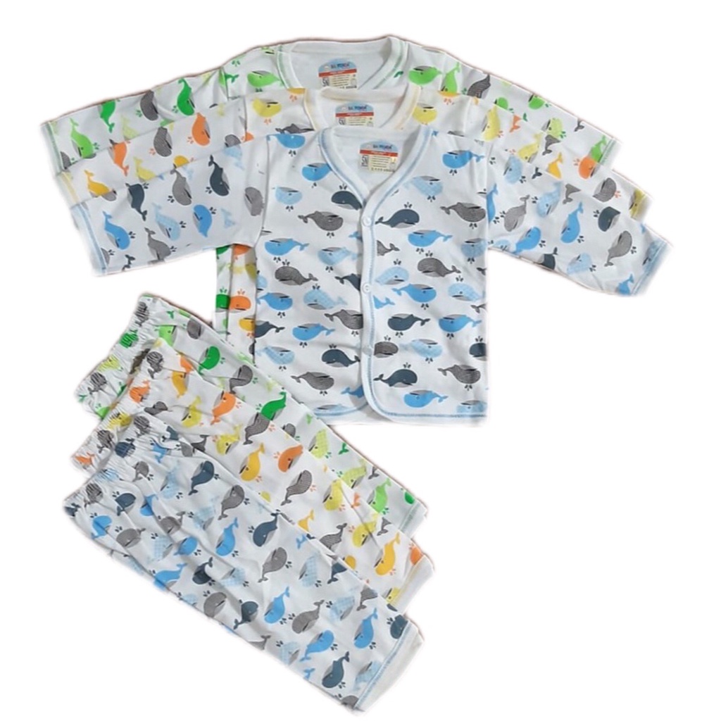 Paket Hemat Baju Bayi MOTIF 18 pcs / 9 stel Merk SNI SAFFENDA
