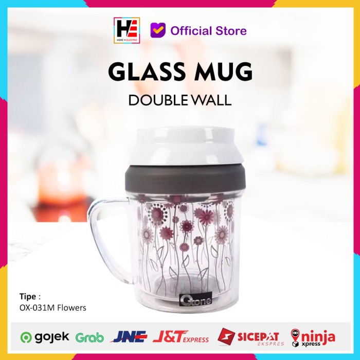 Gelas Oxone OX-031M Glass Mug Double Wall Oxone