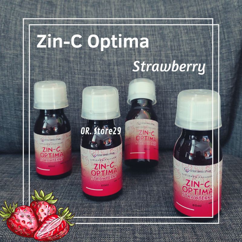 ZinC Optima Rasa Strawberry / Zinc / Vitamin C / Meningkatkan Daya Tahan Tubuh Shopee Indonesia
