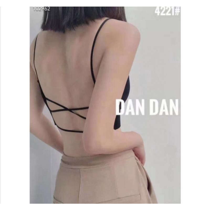 Bra Kemben Model Tali Silang Sexy Tanktop Kemben Cup Bra Busa-Marc Fashion Makassar