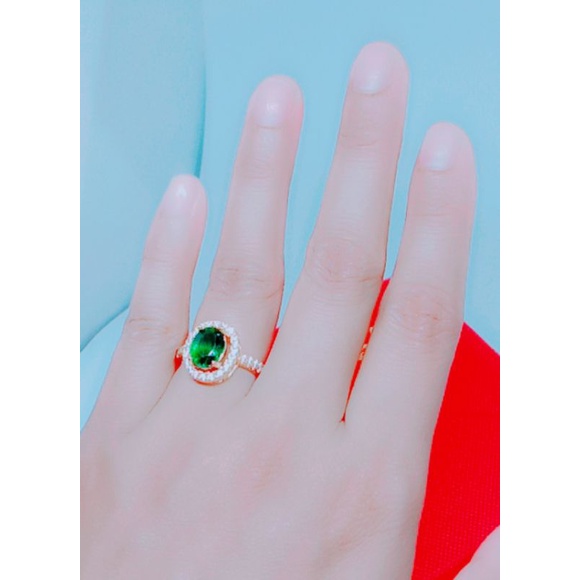 set kalung liontin mata hijau cincin mata hijau kalung wanita