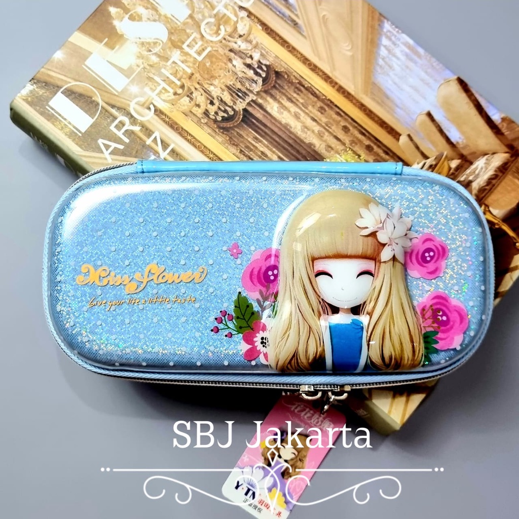 Tempat pensil Kotak pensil  3D Hardcase Lily Aster