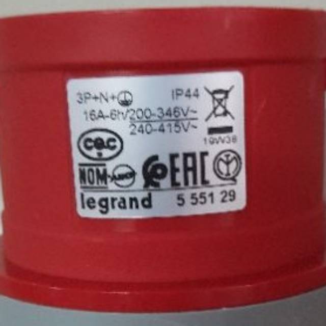 legrand plug 16a 5pin IP44 415V (555129)