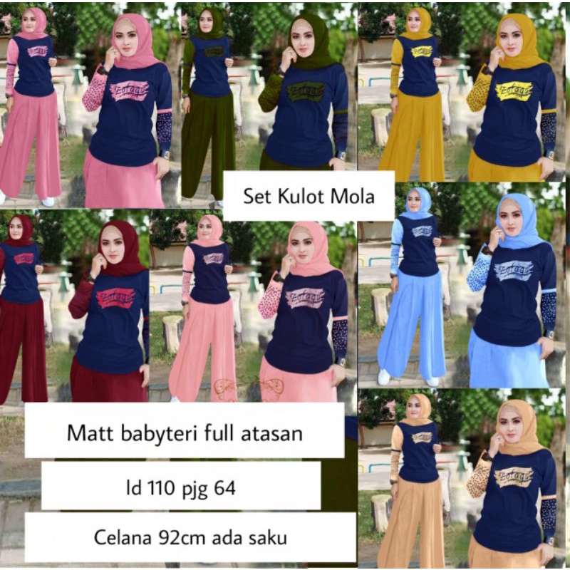 Set Kulot Zolaqu Mola/Setelan Wanita/Setelan Korea/Setelan OOTD/Kemeja Wanita(GOOD QUALITY)