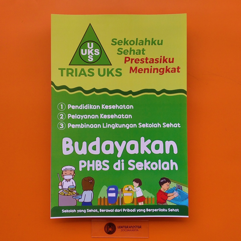 

Poster Sekolah - Poster Trias UKS (Usaha Kesehatan Sekolah) versi 003 (warna Hijau).