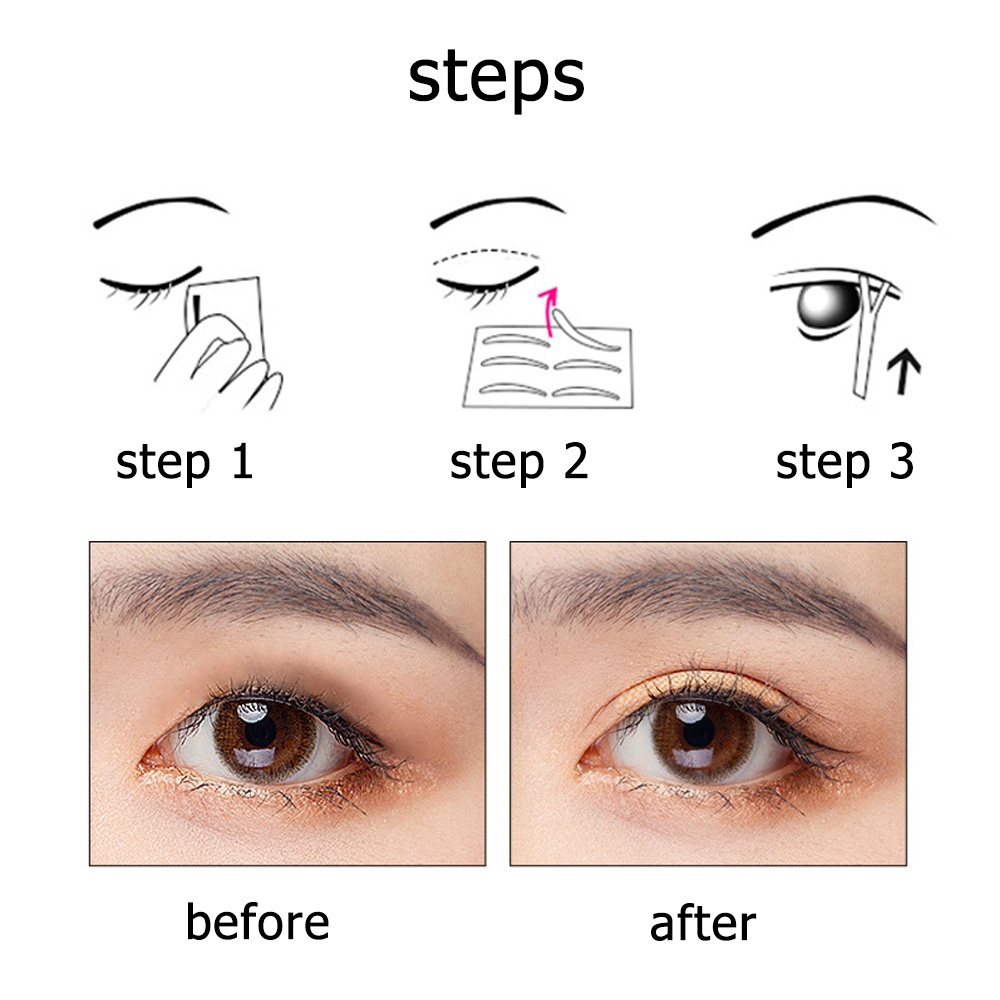 600 Stiker Kelopak Mata Ganda Bentuk Bulat Hati Bahan Mesh Breathable