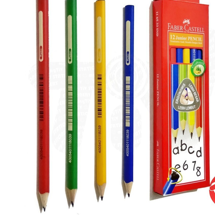 

Junior Grip Black Pencil Faber-Castell - Pensil Grip Hitam - Pensil Hitam Segitiga Faber-Castell ( satuan )