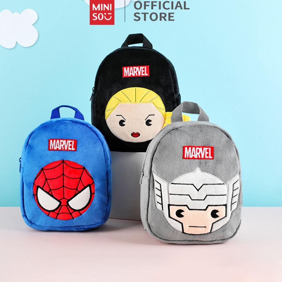 ✈ MINISO Tas Ransel Sekolah Anak Marvel Lucu Tas Ransel Kain Lembut Backpack Untuk Ransel Cowok Tas 