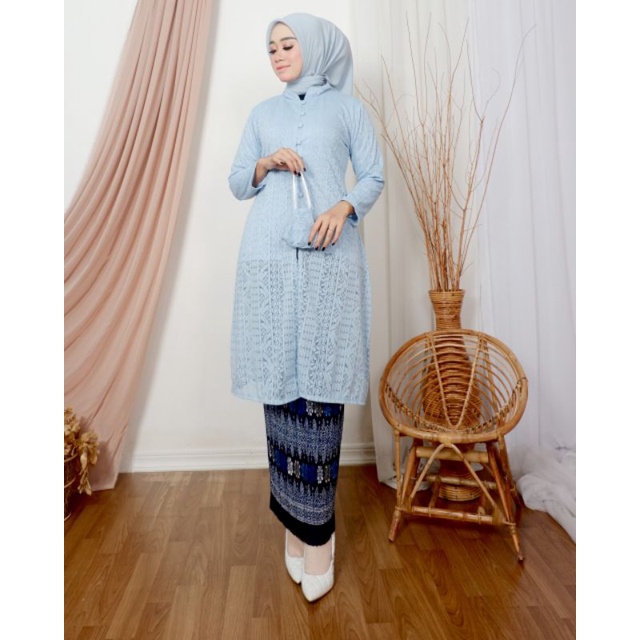 TUNIK KANCING SERIBU BAHAN BRUKAT MALIKA PREMIUM // By ALDI KEBAYA