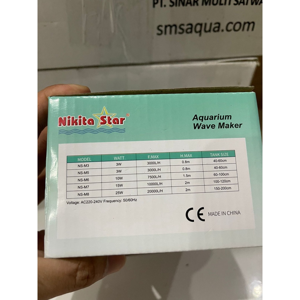 PEMBUAT OMBAK AQUARIUM WAVE MAKER NIKITA STAR NS M7 NS M 7 SINGLE WAVE