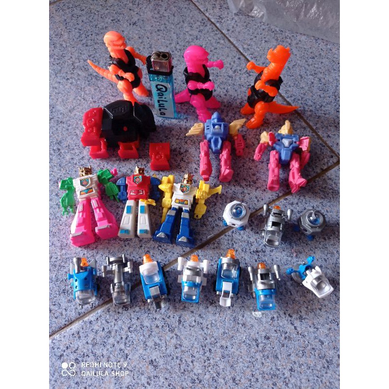 01-05-2023 Mainan Jadul 90an Robot Kinoman Lotte Kodomo Vintage dino lawas zord permen kinoman