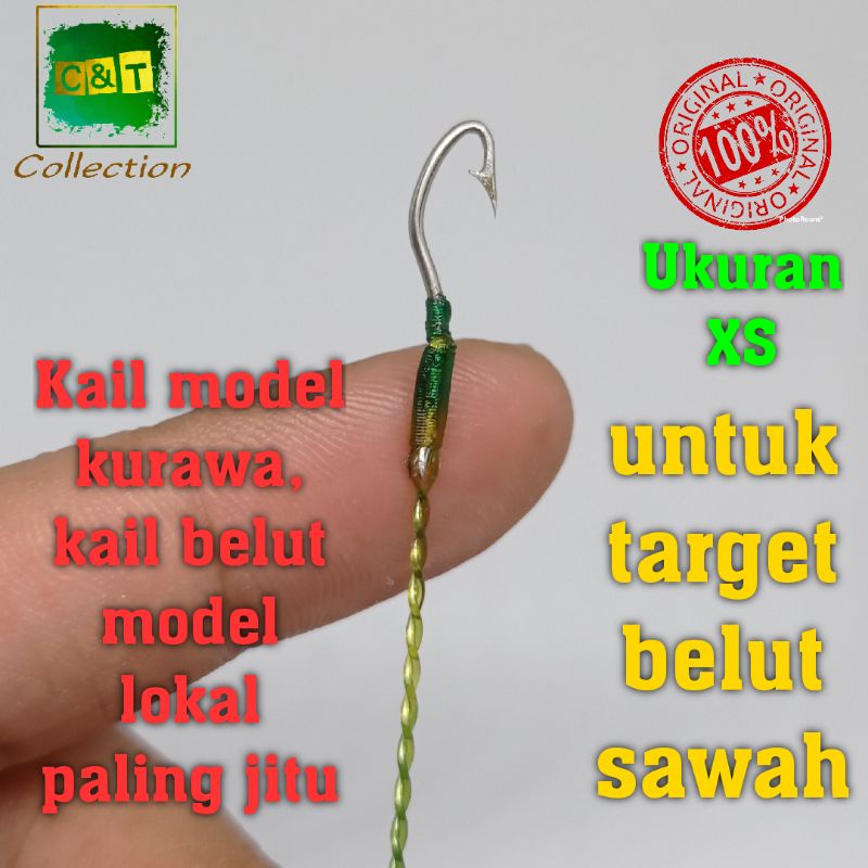 Kail Pancing Urek Belut Pancing Belut Kail Belut India Bahan Baja Model Kurawa Ukuran XS