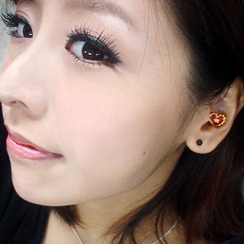 Anting Stud Bentuk Barbell Bahan Titanium Steel Untuk Wanita