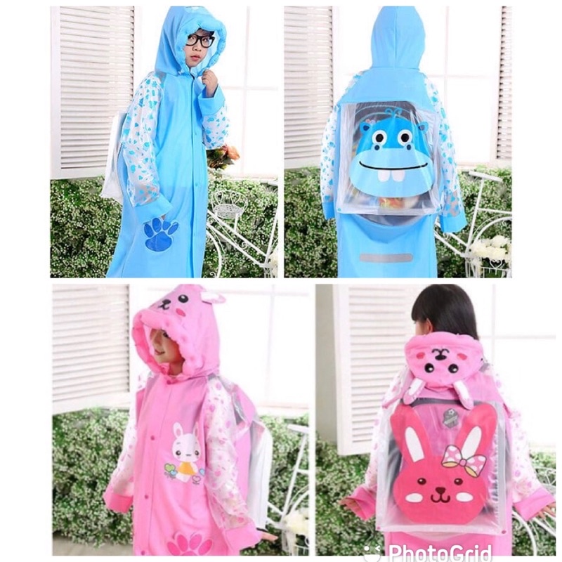 JAS HUJAN ANAK Perempuan Karakter / Jas Hujan Anak Laki Laki Ransel PREMIUM Raincoat Anak MURAH