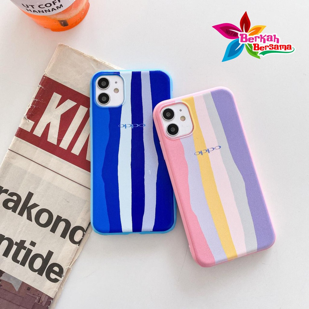 SS046 CASE RAINBOW OPPO A31 A8 A9 A5 A15 A15S A52 A92 A53 A33 2020 RENO 4 4F 5F A94 A16 A54 A55 A74 A95 BB4682