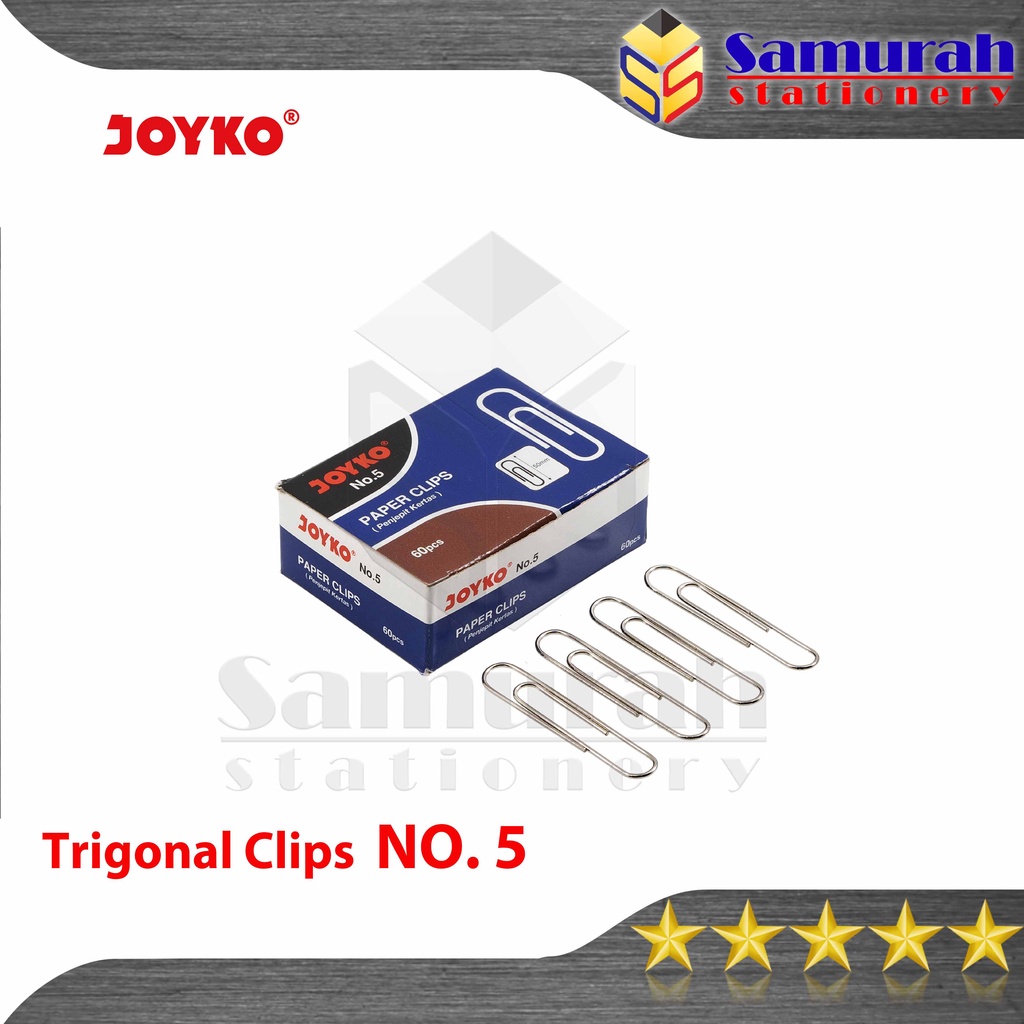 Jual Trigonal Paper Clips No Joyko Per Box Isi Pak Pcs Clip Penjepit Oval Jumbo No