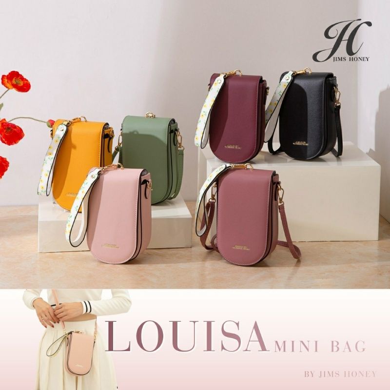 LOUISA MINI BAG JIMSHONEY ORIGINAL TAS SELEMPANG WANITA IMPORT FASHION REALPIC TAS HP POUCH HP COD