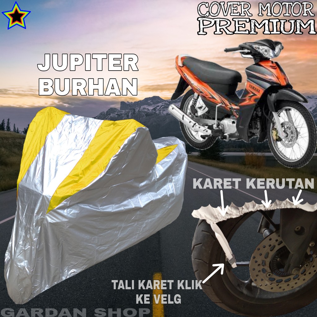 Sarung Motor JUPITER BURHAN Silver KUNING Body Cover Jupiter PREMIUM