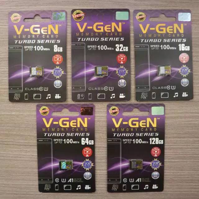 MEMORI CARD ORIGINAL VGEN TURBO SERIES V-GEN  SPEED 100MB/s CLASS10