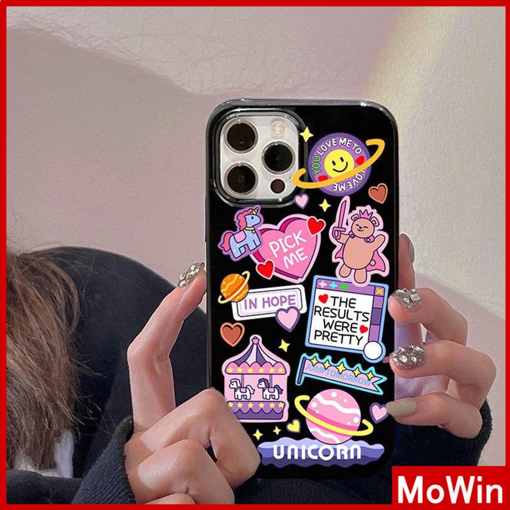 iPhone Case Silicone Soft Case Black TPU Glossy Big Hole Camera Protection Shockproof Cute Cartoon For iPhone 13 Pro Max iPhone 12 Pro Max iPhone 11 Pro Max iPhone 7Plus iPhone x xr