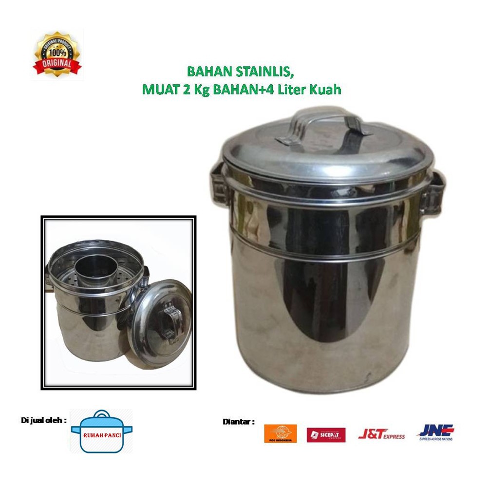 Dandang stainlees panci bakso kecil 22cm/2liter