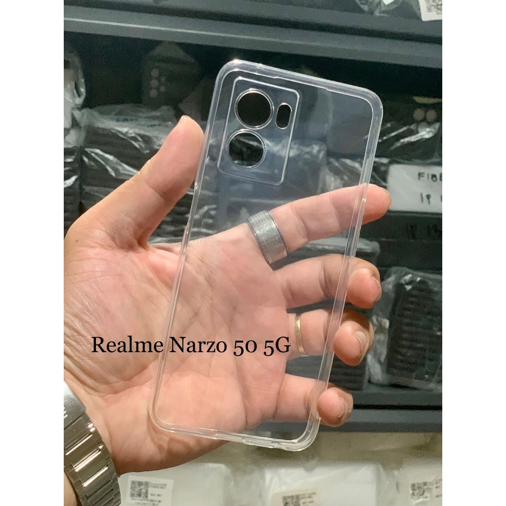 Realme Narzo 50 5G 6.6&quot; Case Clear Aero Oem Auto Focus 3D Camera Black Macaron Anti Shocking Pro Camera