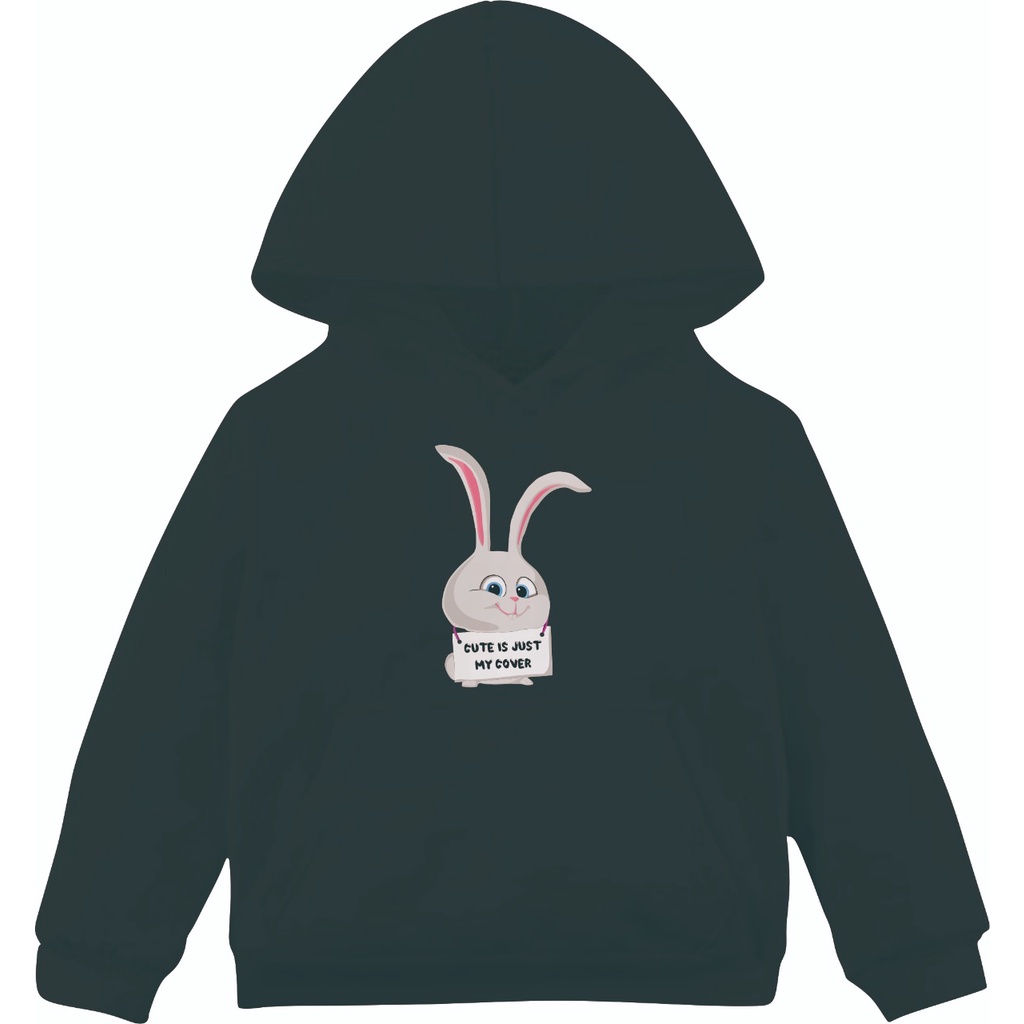 RABBIT QUOTE HOODIE ANAK - ATASAN LUCU PREMIUM