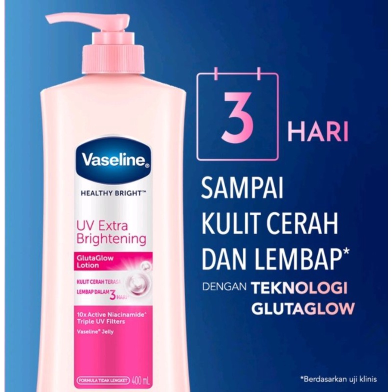 VASELINE Healthy White UV Extra Brightening Body Lotion 400ml | Vaseline Hand Body Lotion Extra Lightening | Body Lotion | Aloe Body Lotion