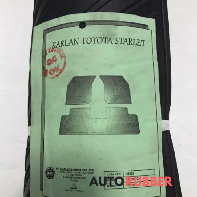 Karpet Lantai Karet Toyota Starlet Kapsul Starlet Kotak