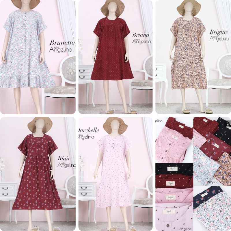 Daster 4b (Blair,brigette,brunette,daschelle) atelier angelina fangi navy,polka black,lil heart ,pol