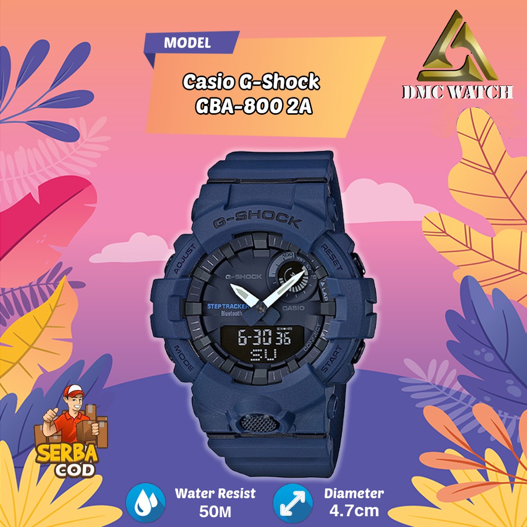 Jam Tangan Pria Casio G-Shock GBA-800 2A Blue Ori BM