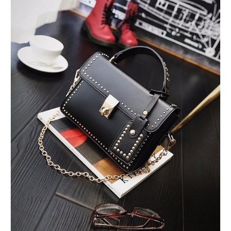 DISKON TAS FASHION WANITA IMPORT - HANDBAG - TJ20EB BLACK BROWN WINE