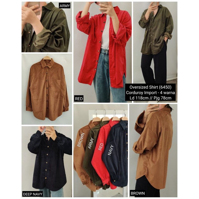 pocket oversized shirt/Corduroy import