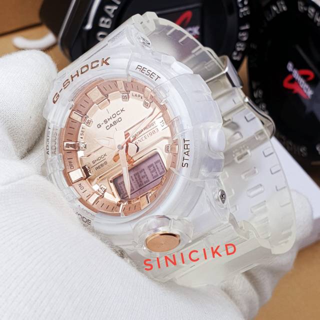 Jam tangan Pria Merk Casio Gshock Type GA 800 Transparan