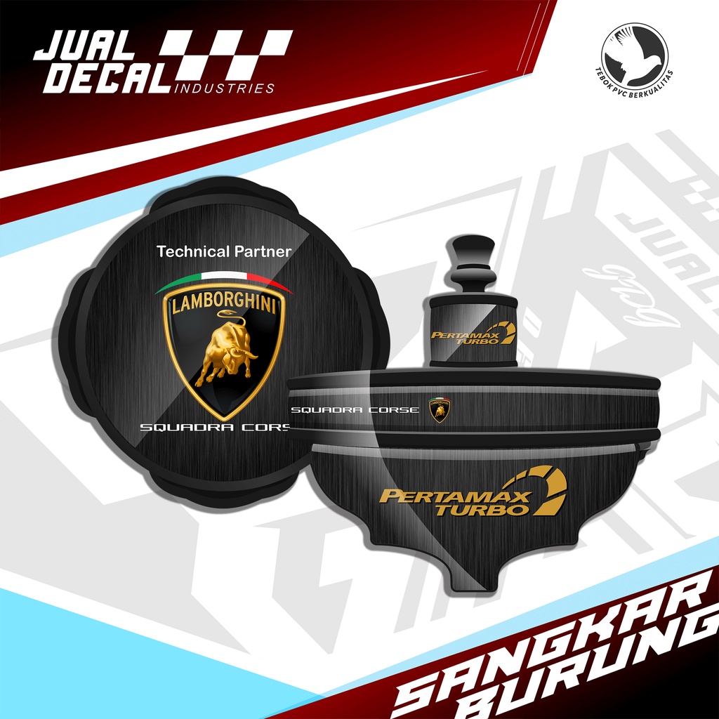 Stiker Decal Tebok Lovebird Pertamax Turbo Lamborghini Kandang Batman Burung Bulat Love Bird Bisa Cu