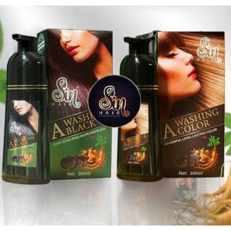 SinHair Shampoo 500ML Penghitam Rambut Alami