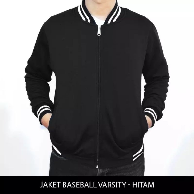 JHONS12 JAKET BASEBALL VARSITY JAKET BOMBER FLEECE JAKET PRIA WANITA M L XL