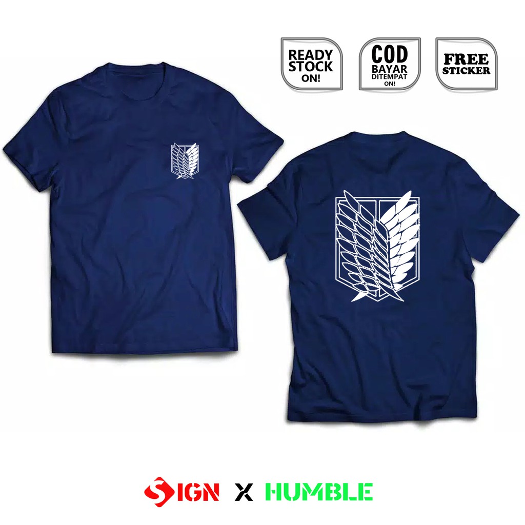 Kaos ATTACK ON TITAN SHINGEKI NO KYOJIN SNK SCOUTING LEGION PASUKAN EREN YEAGER MIKASA ACKERMAN ARMY