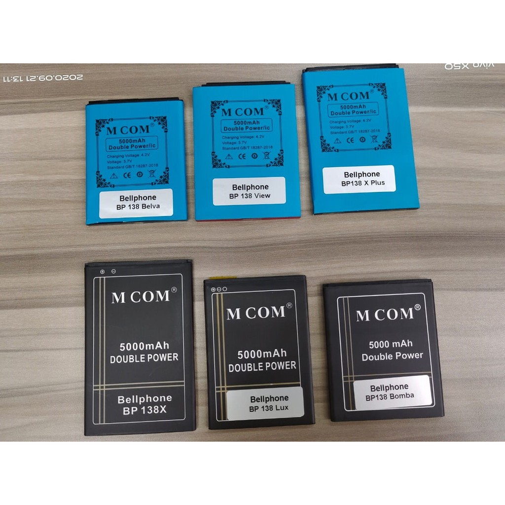 Battery Batre Baterai Double Power Mcom Bellphone BP138 View - BP 138 View P : 8cm L : 5,8cm