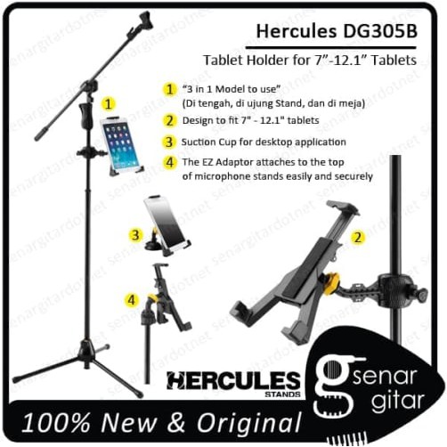 Hercules DG305B Ipad Tablet Holder Stand Mic Microphone DG 305B DG305
