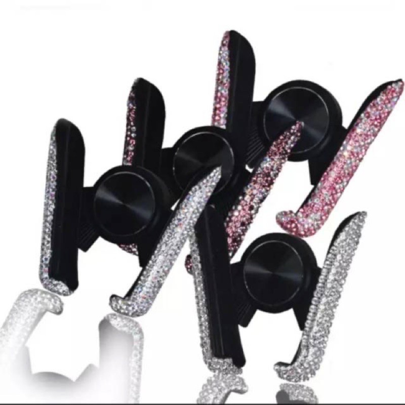 Phone holder ace mobil bling bling hp holder mobil Dudukan Ponsel Universal Hias Kristal Bling Adjustable Untuk Ventilasi Ac Mobil